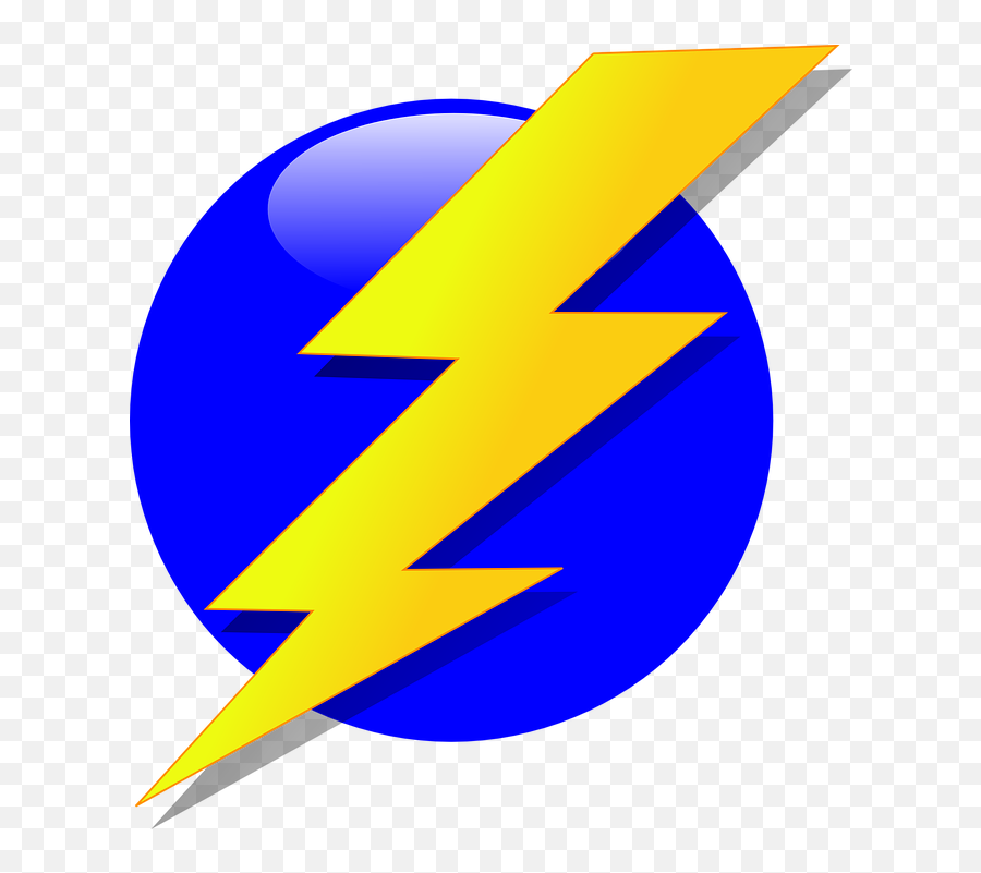 Bolt Lightning Electricity - Lightning Bolt Blue Yellow Png,Yellow Lightning Png
