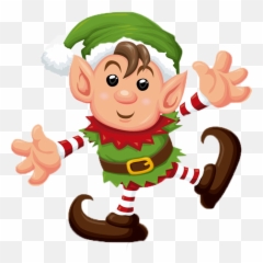 Elf Christmas Clipart Transparent - Santa Png Background