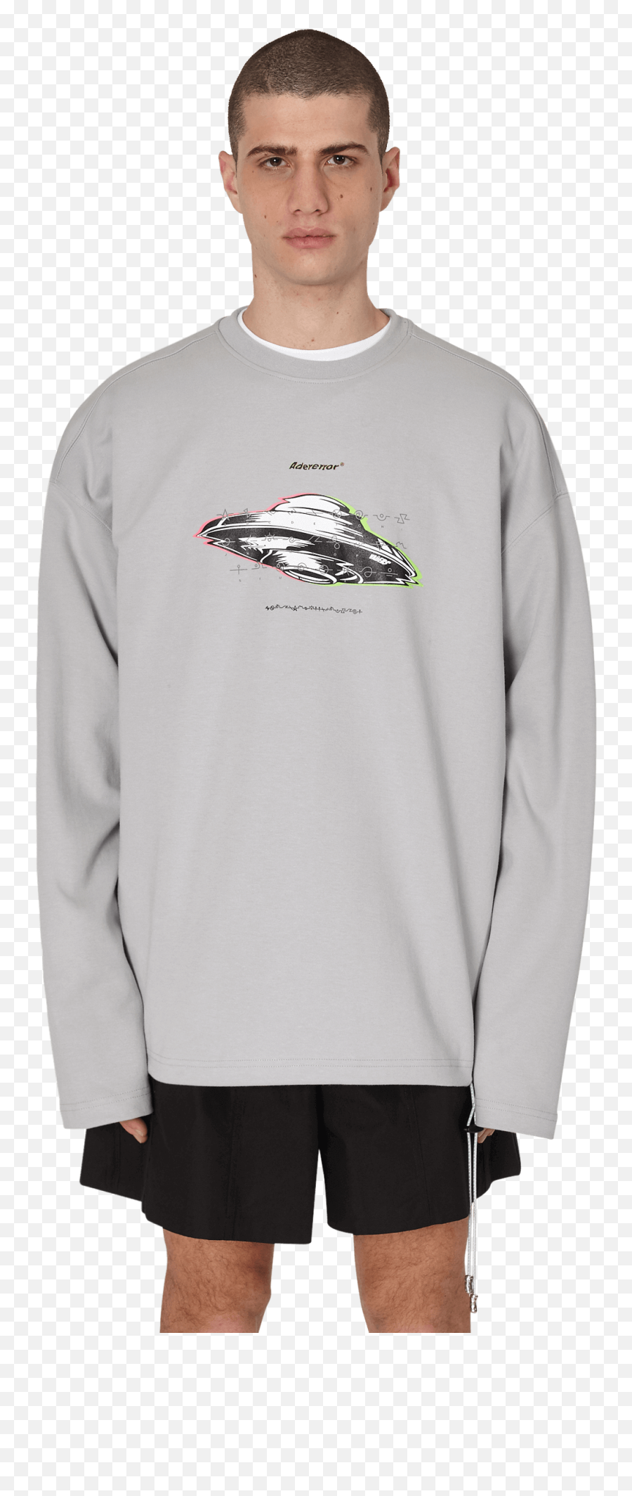 Ader Error Spaceship Print Sweatshirt - Ader Error For Men Patagonia P 6 Logo Responsibili T Shirt Surfboard Yellow Png,Spaceship Transparent