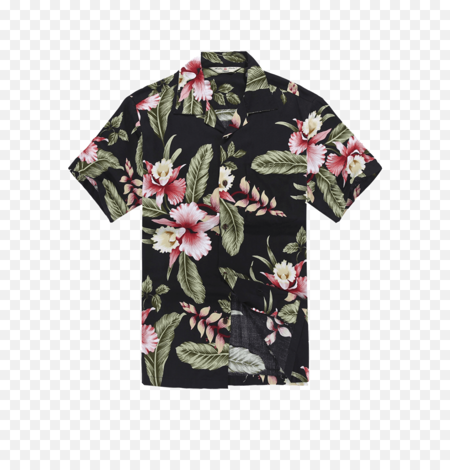 Black Hawaiian Shirt Mens - Mens Hawaiian Shirts Png,Hawaiian Shirt Png
