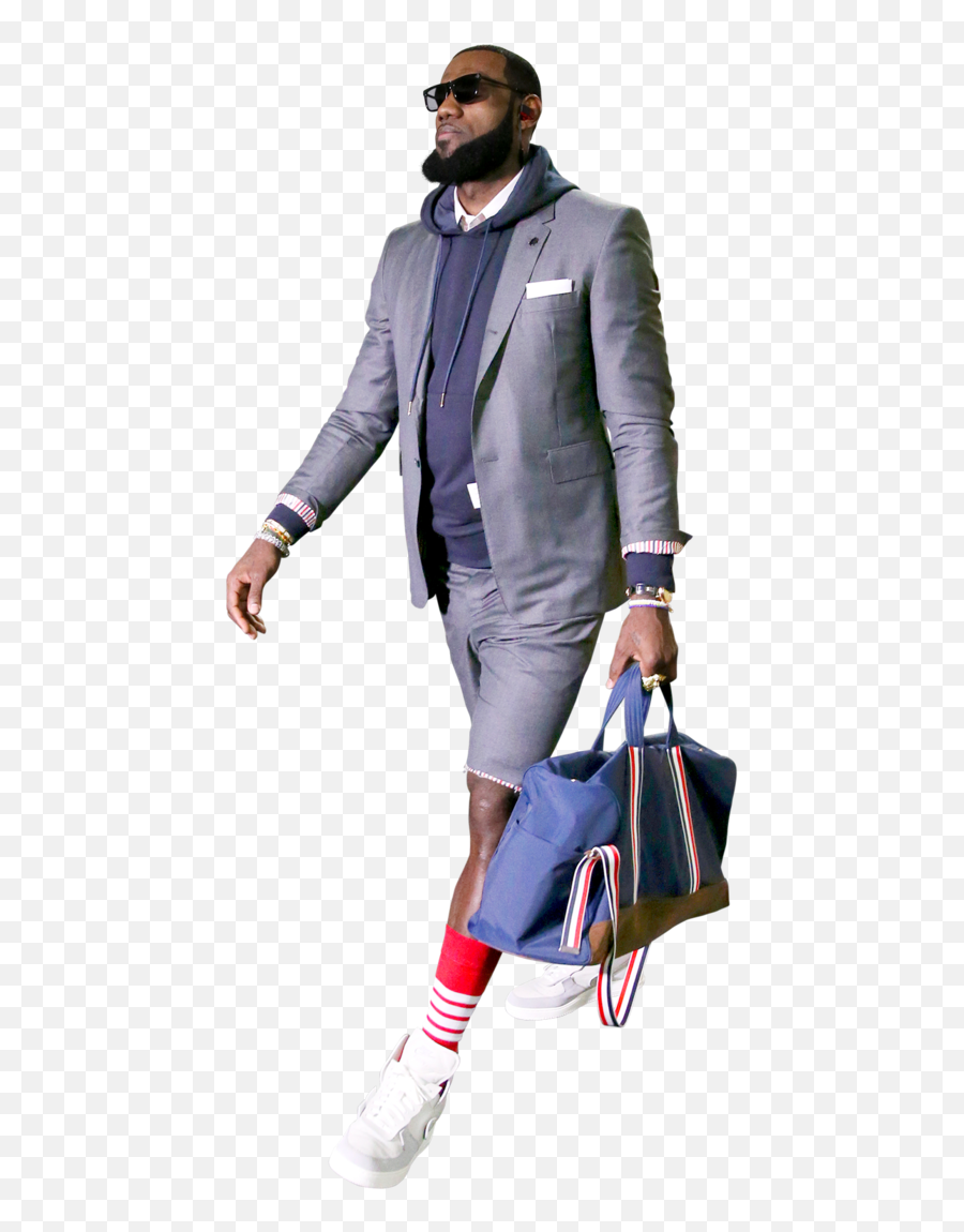 Lebron James In Blue - Lebron James Fashion Style Png,Lebron James Face Png
