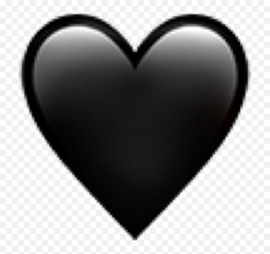 Black Heart Emoji Whatsapp Full Size Png Download Seekpng - Black Heart Emoji Transparent,Coração Png