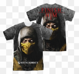 Finish Him Sublimated T - Scorpion Mortal Kombat Xl Shirt Png,Finish Him Png
