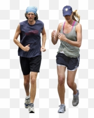 Man And Woman Are Running Png Image - Purepng Free Running Png,Running Transparent