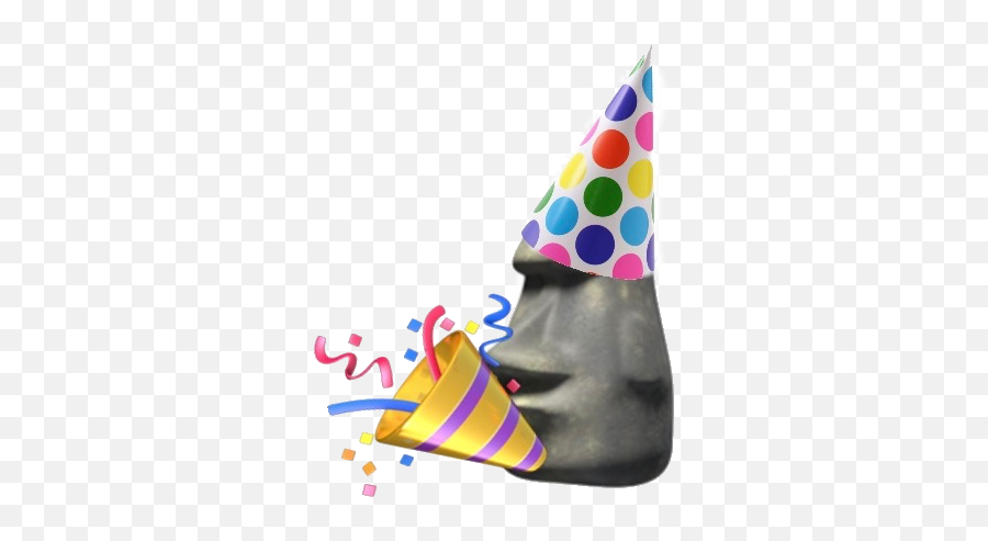 Congrats To The Moai Discord Server For Hitting 100 Members - Party Hat Png,Bonzi Buddy Png