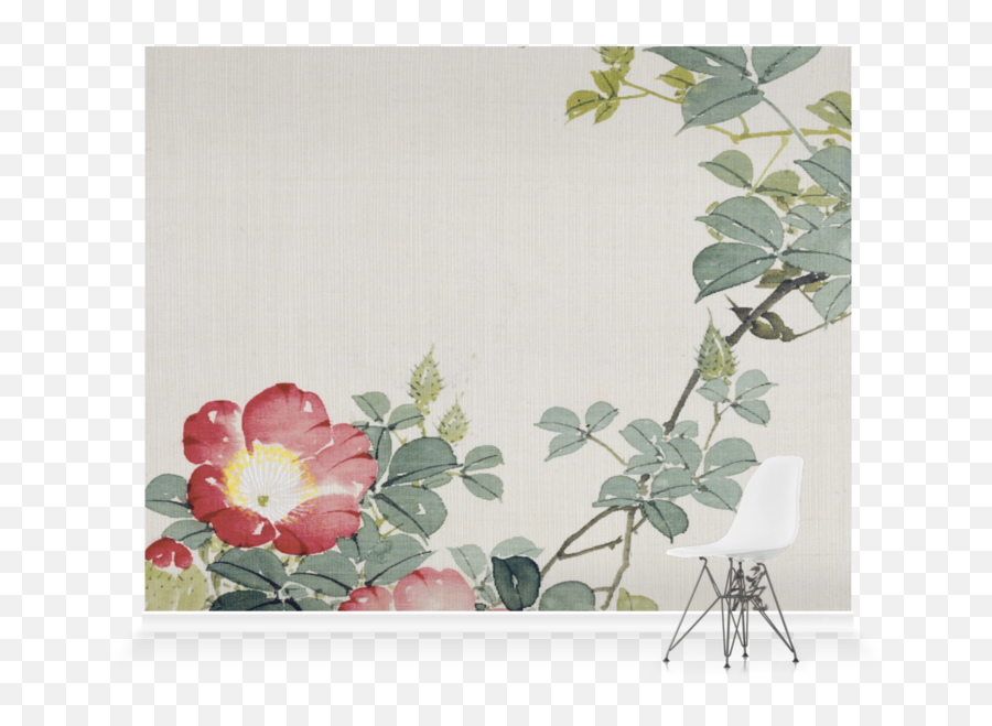 Wasp Red Flower U0026 Foliageu0027 Wallpaper Mural Surfaceview - Rosa Canina Png,Red Flower Transparent