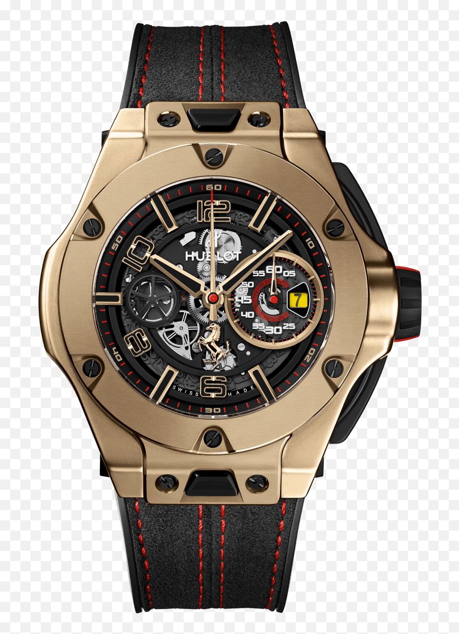 Big Bang Ferrari Unico Magic Gold 45 Mm - Hublot Ferrari Watch Png,Ferrari Transparent