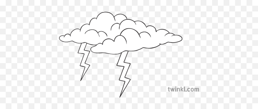 Storm Cloud Black And White Illustration - Twinkl Three Little Pigs Pig Running Png,Storm Cloud Png