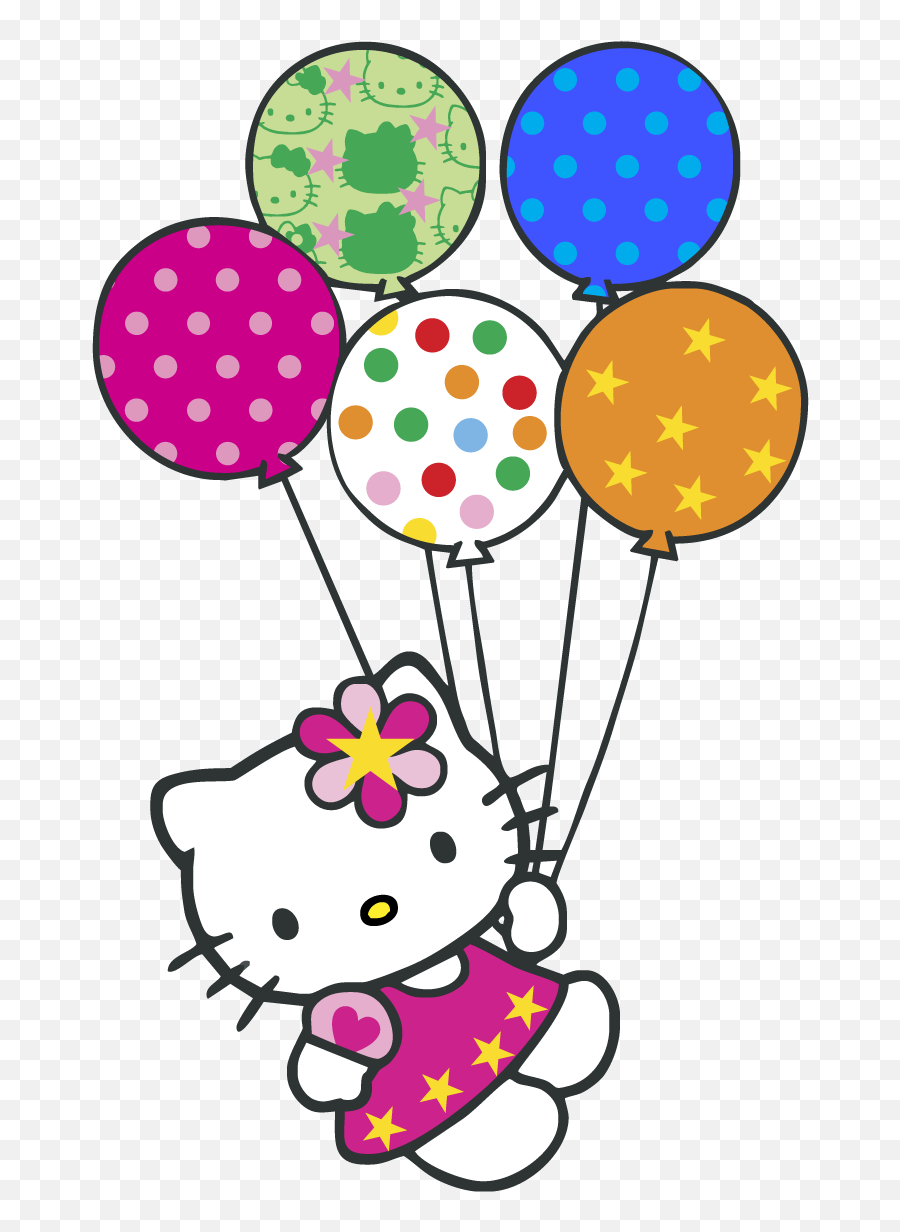 Hello Kitty Balloons Logo Vector Graphic - Hello Kitty Happy Frame Hello Kitty Png,Happy Birthday Logo Png