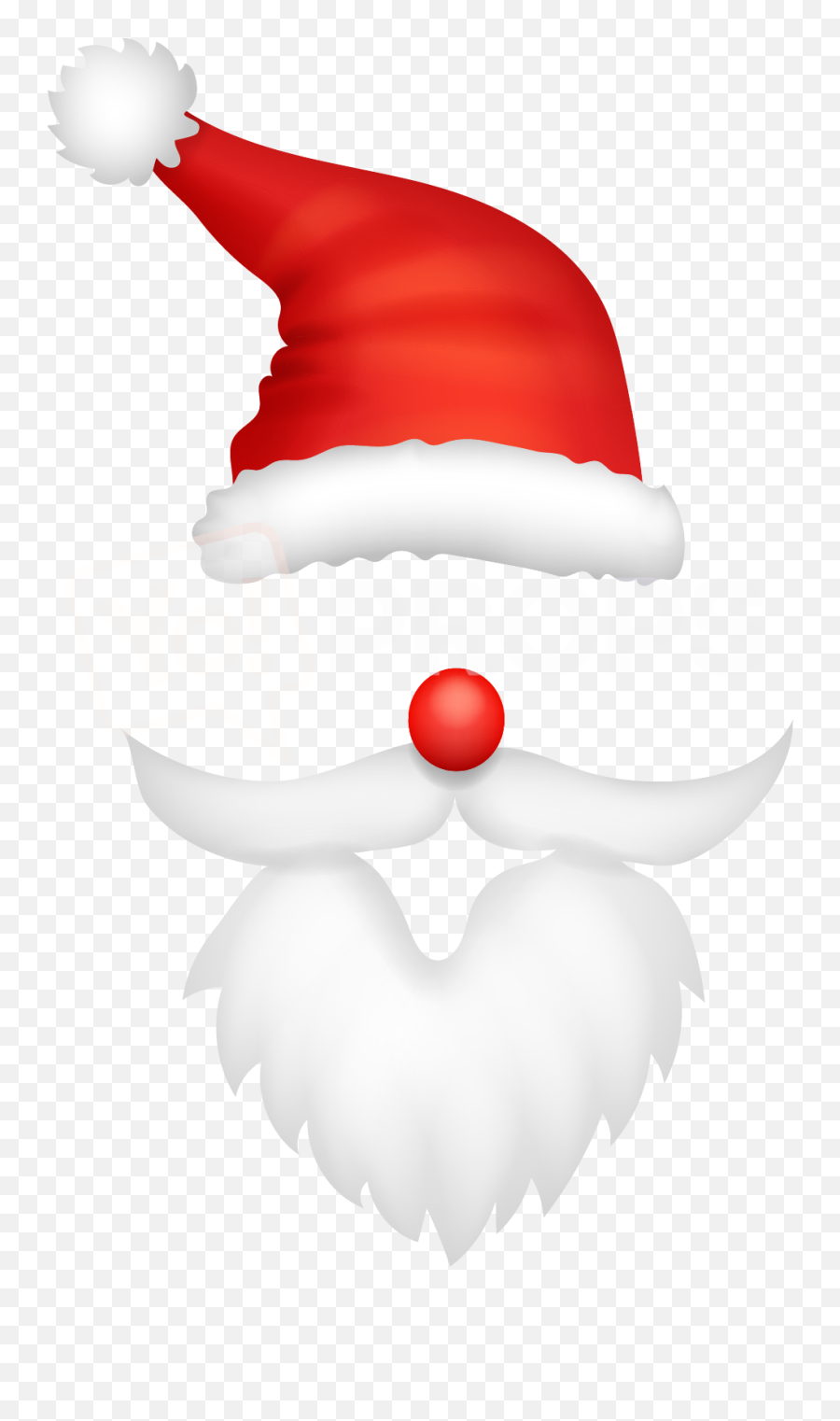 Santa Hat And Beard - Santa Claus Png,Santa Hat And Beard Png