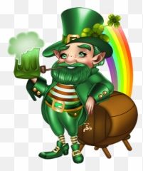 Cartoon Plant Tree For St Patricks Day - Leprechaun March Clipart Png,Leprechaun Transparent