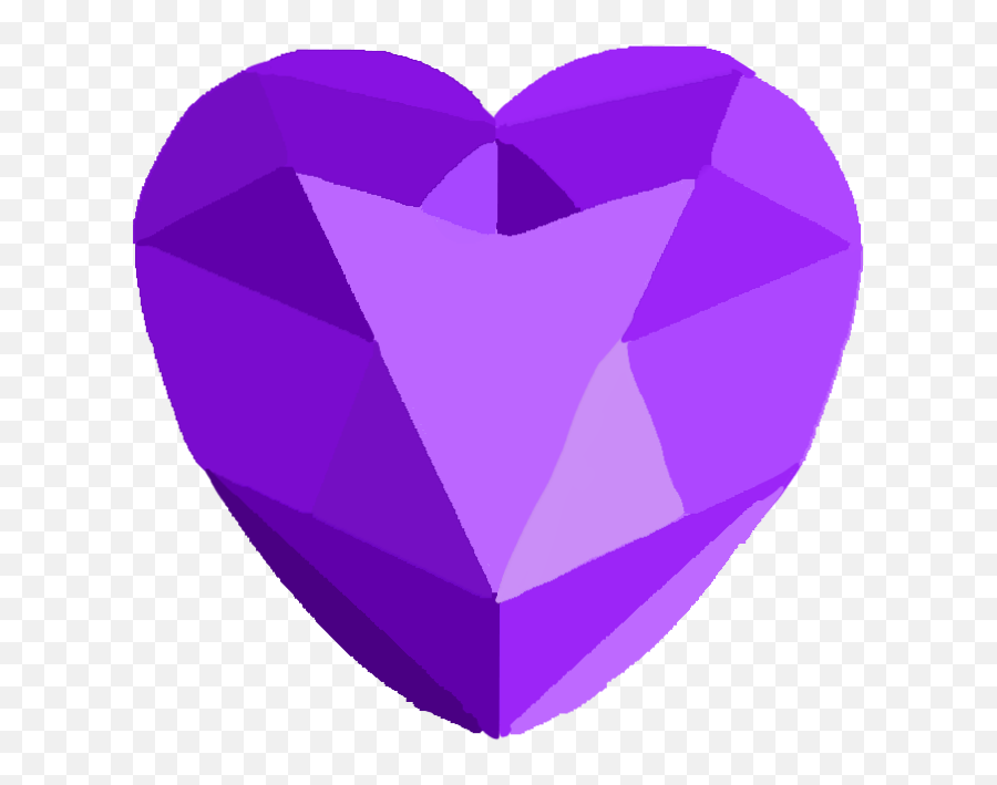 Big Purple Gem Heart Digitalart - Purple Heart Gem Transparent Png,Purple Heart Transparent