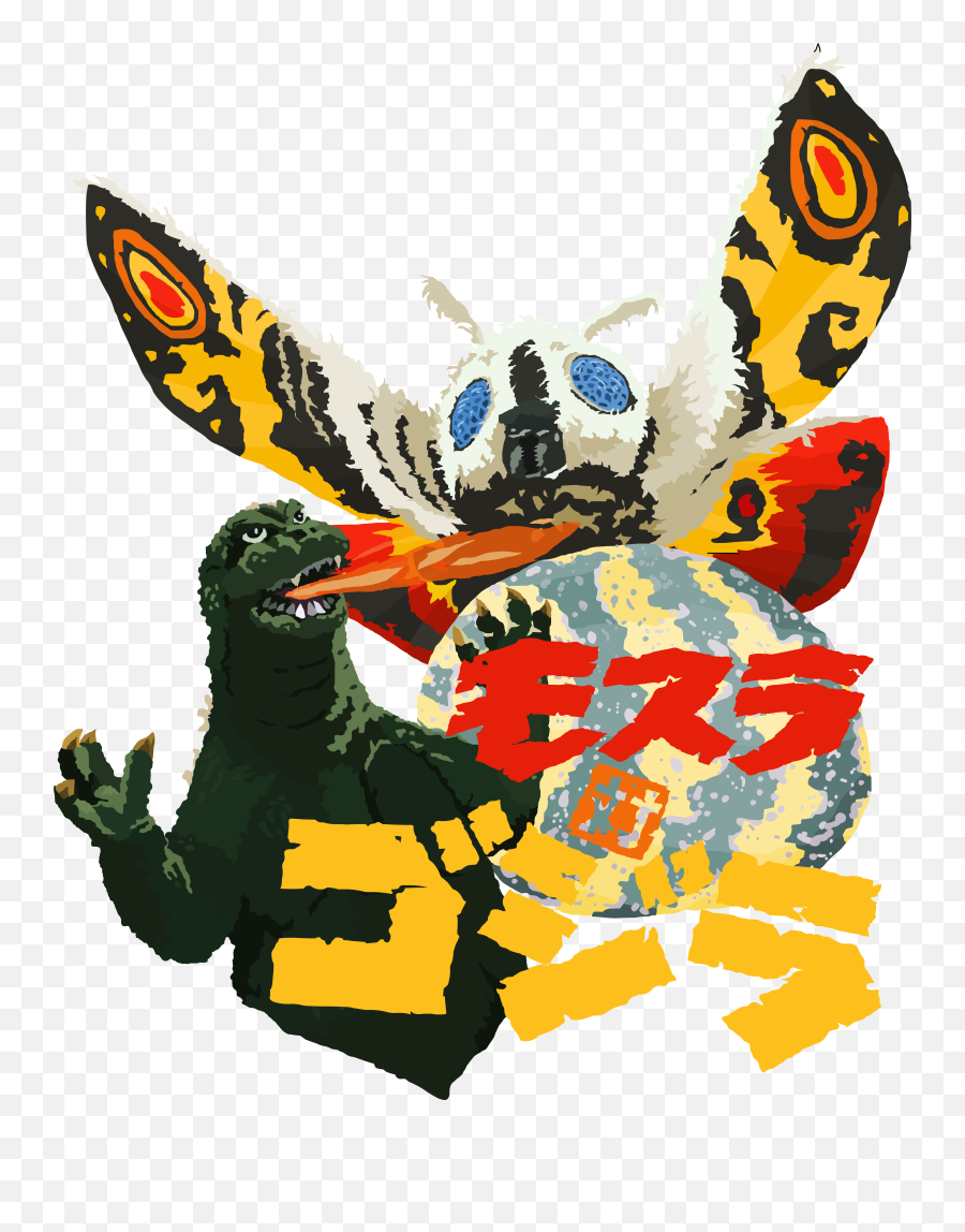2018s Exclusive Mothra Vs Godzilla Tee - Godzilla Vs Mothra Shirt Png,Mothra Png