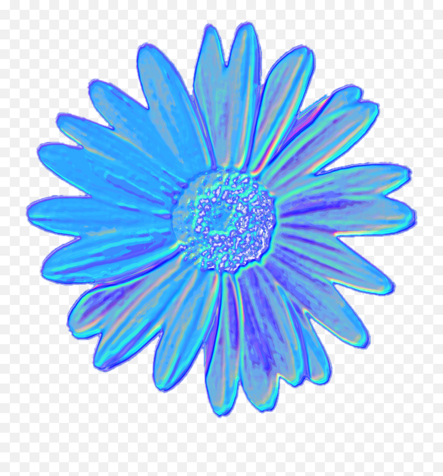 Daisies Png - Blue Flower Aesthetic Vaporwave Vaporwave Vaporwave Blue Aesthetic Png,Blue Flowers Png