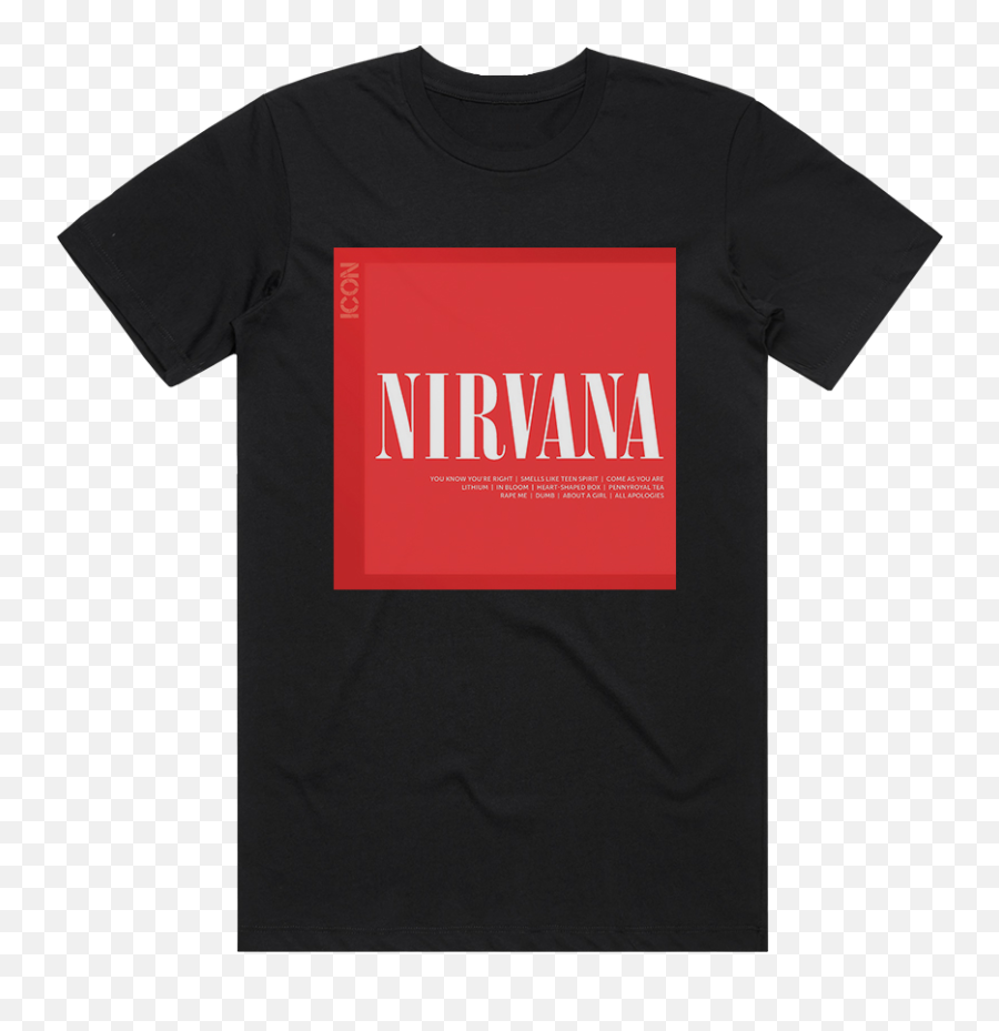 Nirvana Icon Album Cover T - Shirt Black Stussy T Shirt Bronx Png,Picture Album Icon