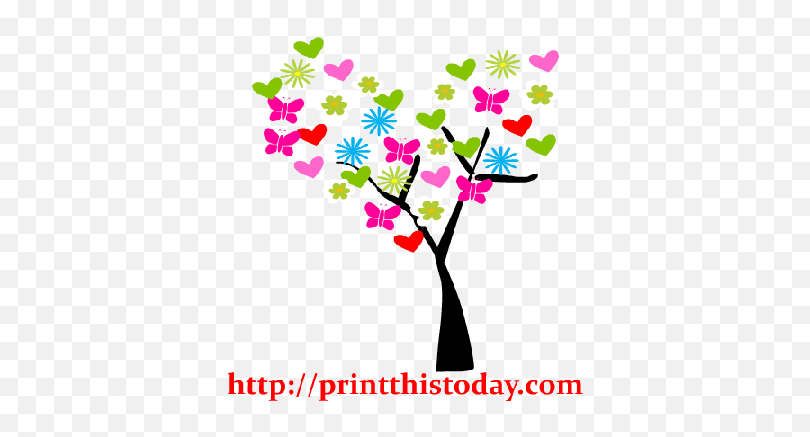 Love Tree Clip Art - Tree Clipart Colorful Png,Tree Clip Art Png