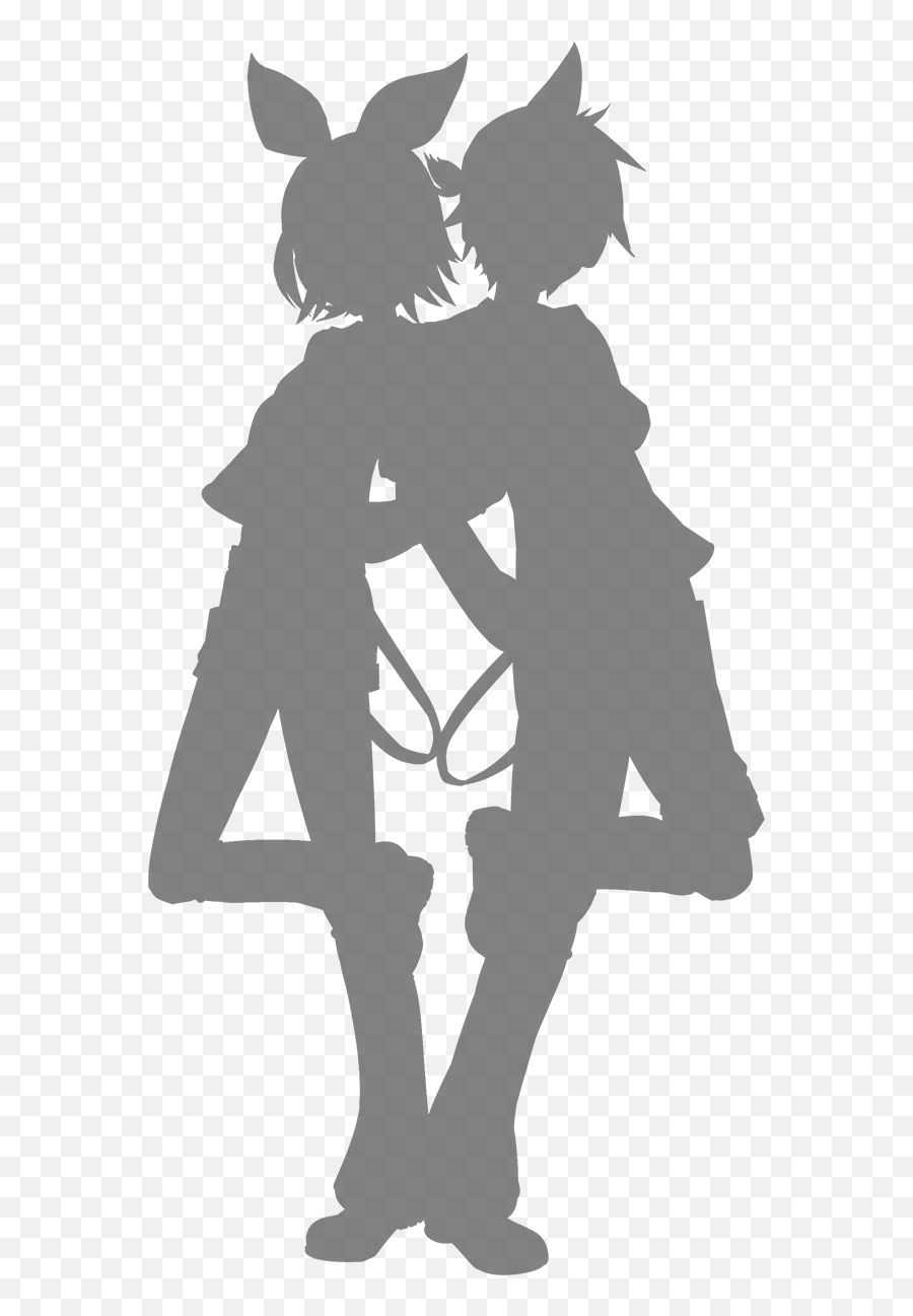 Kagamine V4 - Rin And Len Silhouette Png,Rin Kagamine Icon