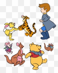 Hugging Clipart Pooh Transparent Free For - Winnie The Pooh Christopher Robin Characters Png,Pooh Png