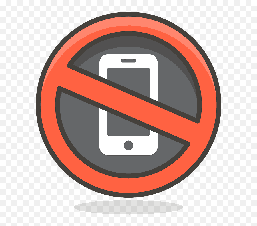 No Mobile Phones Emoji Clipart Free Download Transparent - Prohibido Telefono Png Animados,Mobile Icon Vector Free Download