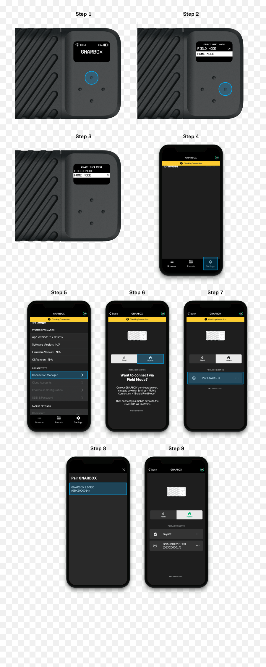 Connection Manager Field Home U0026 Wifi Off Modes U2013 Gnarbox - Vertical Png,Network Icon Says No Internet Access But I Am Connected Windows 10