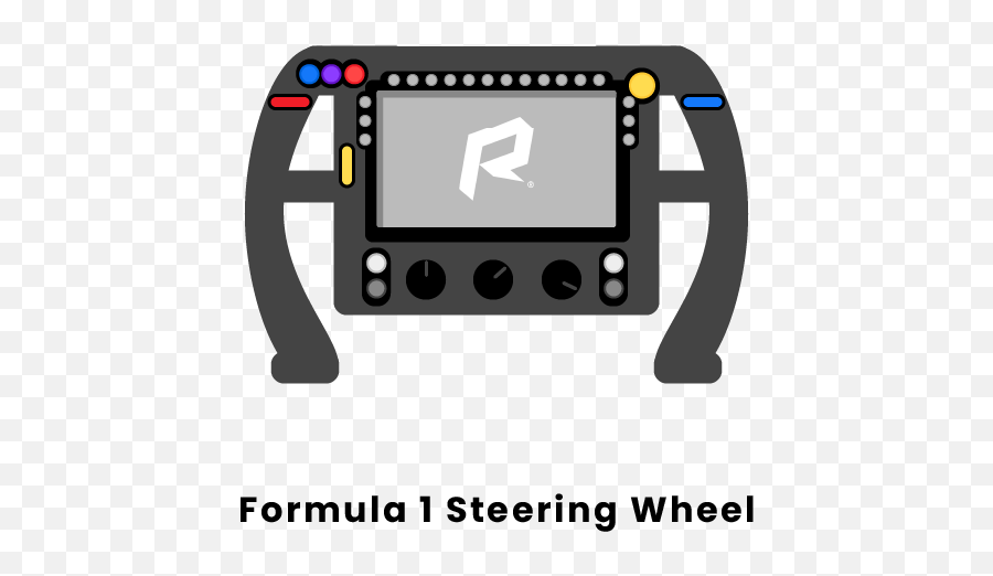 Formula 1 Equipment List - Formula 1 Car Steering Black And White Png,Steering Icon