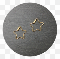 Mini Gold Star Earrings Circle Of Dots Png