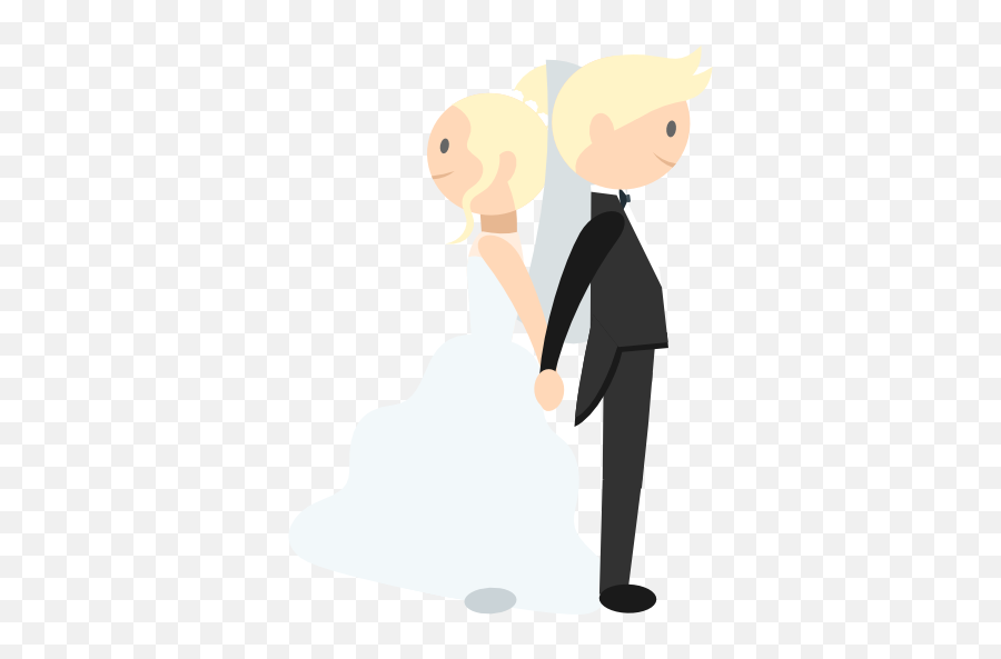 Wedding Couple Romantic People Bride Groom Icon - Cartoon Png,Groom Png