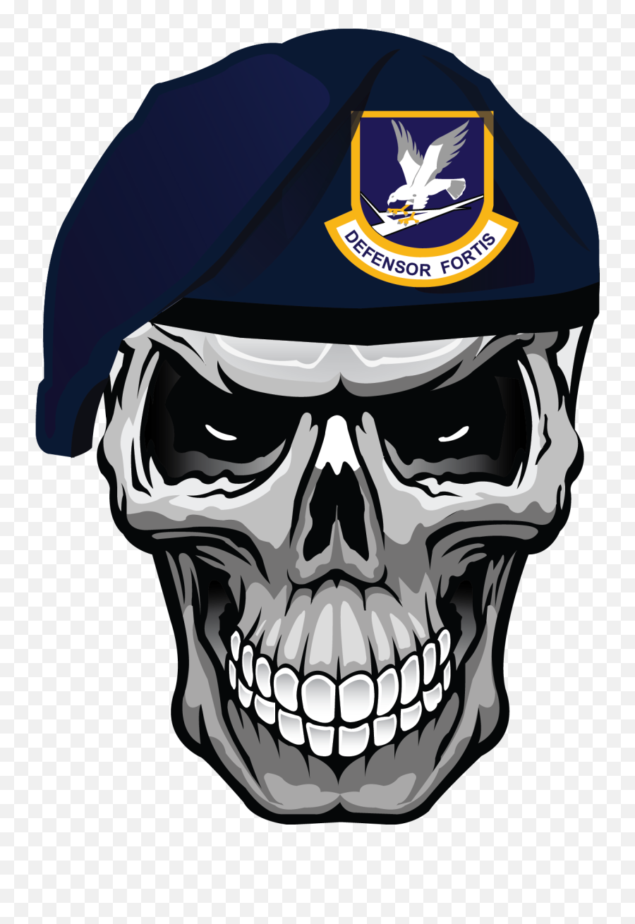 Skull Art - Beret Skull Png,Skull Logo Png