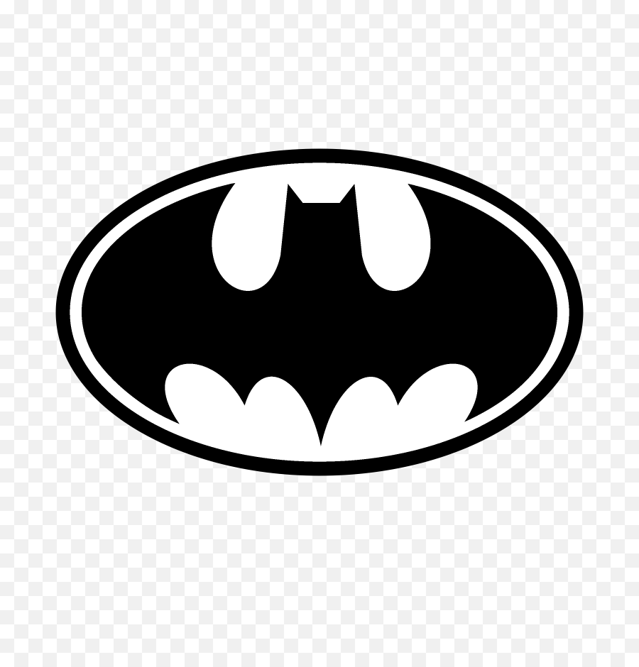 Batman Vector Images Free For About - Black And White Logo Png,Batman Logo Vector