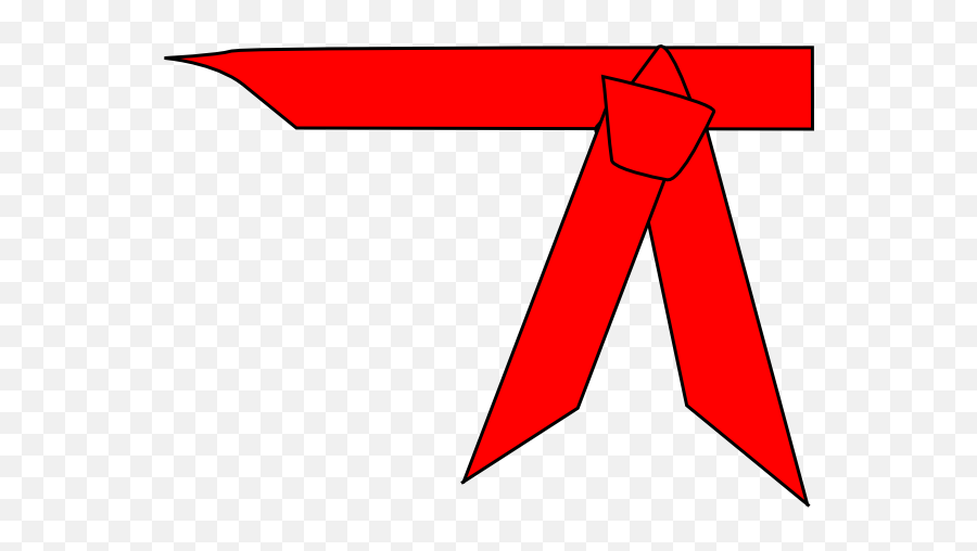 Red Sash Belt Clip Art - Vector Clip Art Online Ninja Red Belt Png,Sash Png