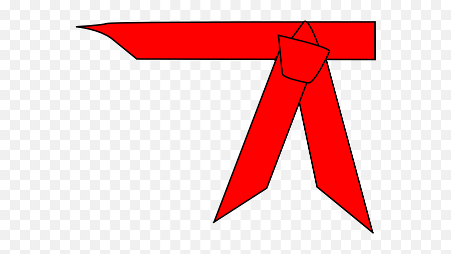 Red Sash Belt Clip Art - Vector Clip Art Online Ninja Red Belt Png,Sash ...