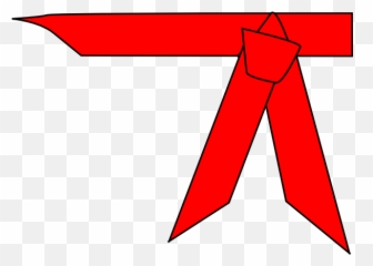Red Sash Belt Clip Art - Vector Clip Art Online Ninja Red Belt Png,Sash Png