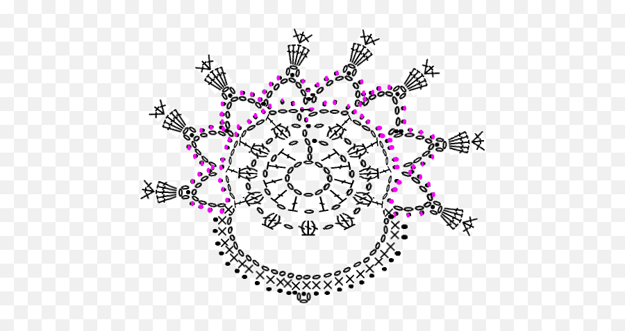 Doily Diagram Free Crochet Pattern U2013 How To - Circle Png,Doily Png