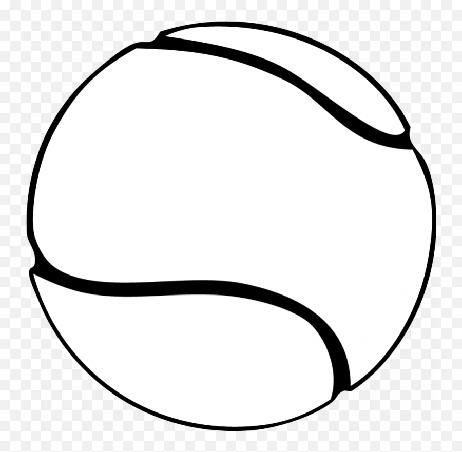 Transparent Tennis Ball Clipart Black And White - White Tennis Ball Clipart Png,Tennis Ball Transparent Background