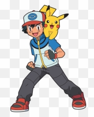 Download Cute Pikachu Clipart - Pokemon Black And White Ash png