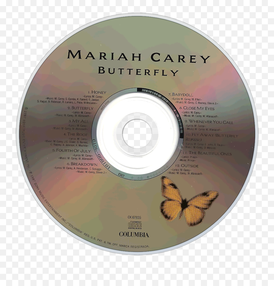 Mariah Carey - Butterfly Theaudiodbcom Cd Png,Mariah Carey Png