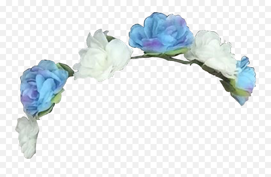 Flower Crown Polyvore Moodboard Filler - Blue Flower Crown Transparent Png,Flower Crown Transparent