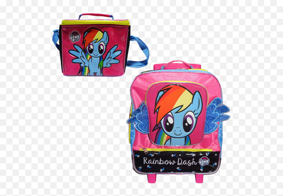 Rainbow Dash 16u2033 Trolley With Lunchkit Cartoon Kingdom - Cartoon Png,Rainbow Dash Transparent