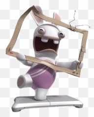Rabbid In Cardboard Tv Screen Transparent Png - StickPNG Rayman Raving Rabbids Tv Party