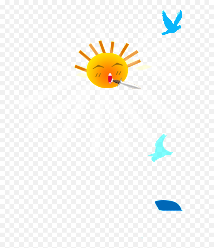 Beautiful Cartoon Sun Bird Png - Cartoon Full Size Png Dot,Cartoon Sun Png