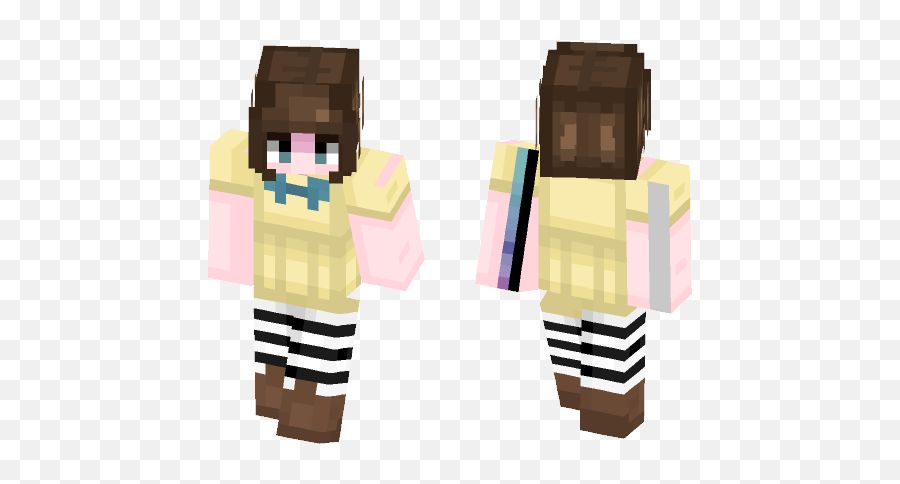 Download All I Want Is My Kitty Fran Bow Minecraft Skin - Pvp Girl Minecraft Skin Png,Minecraft Bow Png
