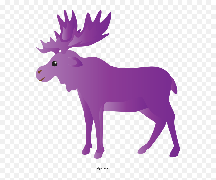 Animals Purple Moose Reindeer For - Reindeer Png,Moose Transparent