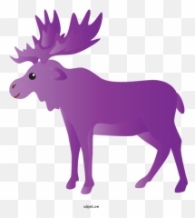 Animals Purple Moose Reindeer For - png