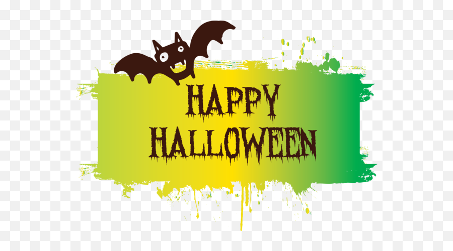 Halloween Logo Cartoon Green For Happy - Dig The Beach Png,Halloween Banner Png