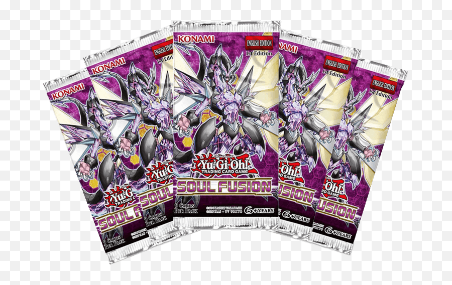 Yu - Gioh Soul Fusion X5 Booster Packs Trading Card Game Png,Yugioh Transparent