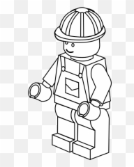 Library Of Lego Character Svg Freeuse Stock Black And White - Lego Clipart Black And White Outline Png,Lego Man Png
