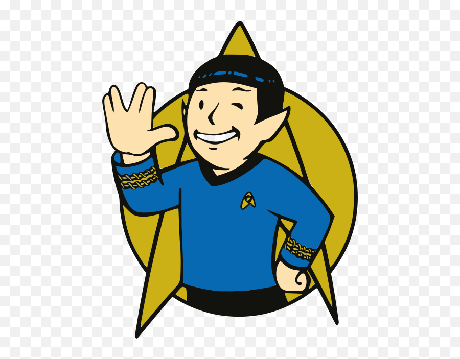 Star Trek Spock Fallout - Vault Boy Star Trek Png,Spock Png