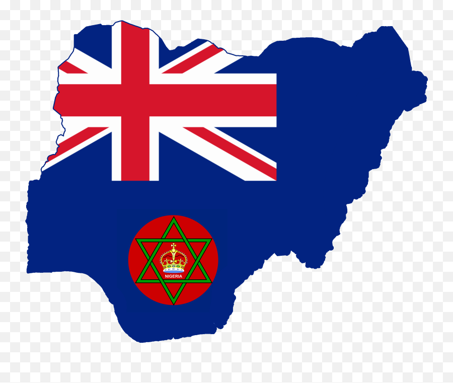 Flag Map Of British Nigeria - Flag Of British Trinidad And Tobago Png,Nigerian Flag Png