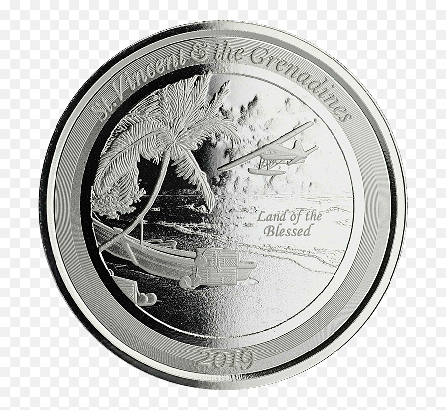 Ec8 Stvincent Seaplane 1 Oz Silver Bu Coin 2019 Td - 2019 Silver 1 Oz St Vincent Png,Icon Seaplane