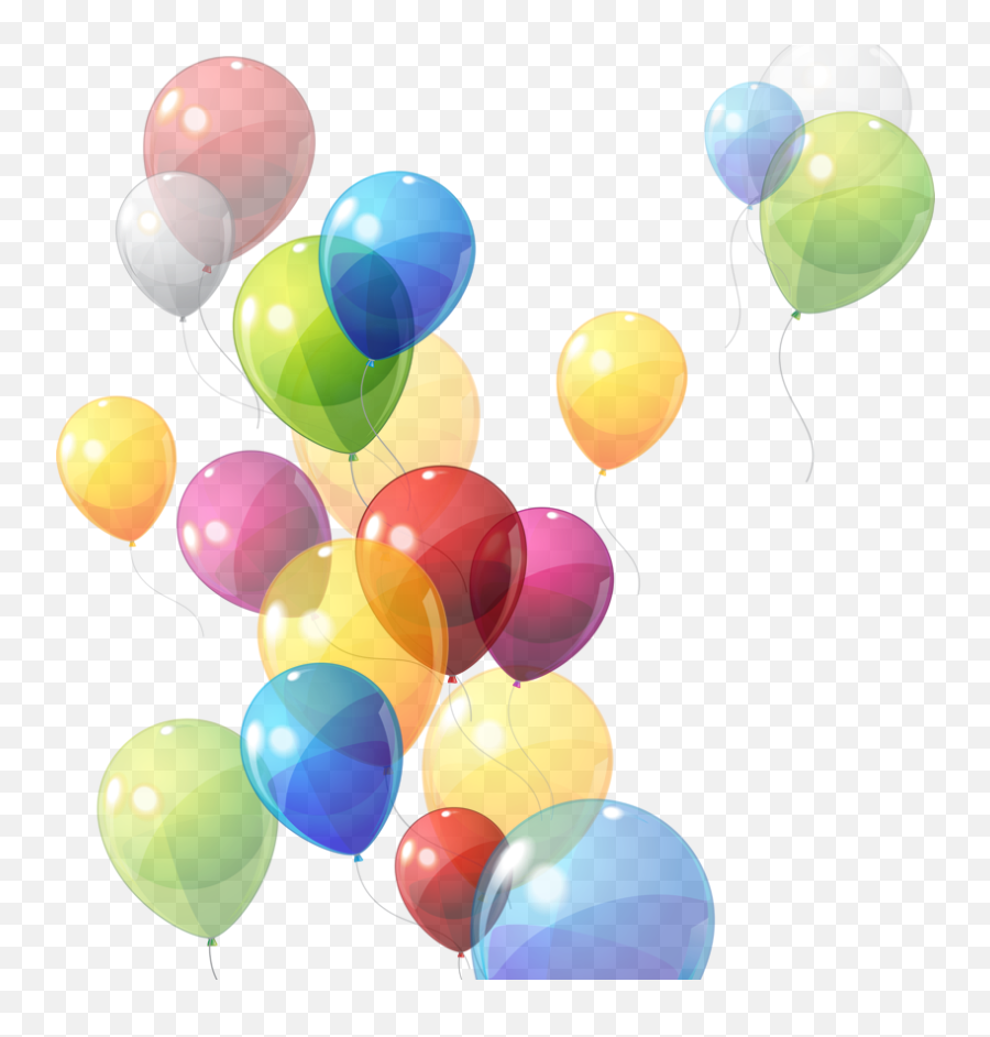 Balloons Transparent Colorful Birthday Celebration - Birthday Ballons Cartoon Png,Balloons Transparent